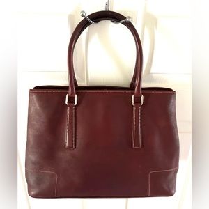 Coach Hampton Tote, large, dark red. No. E2J-7757